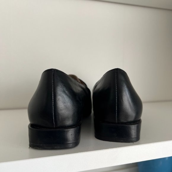 Square Toe Naturalizer "Clea" Black Leather Loafers/Flat - Picture 7 of 12